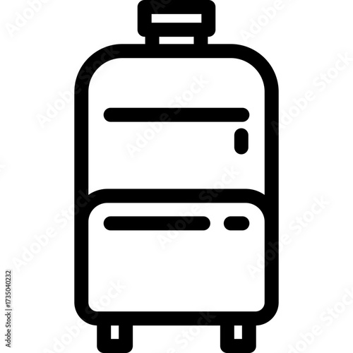 Briefcase different style icon. Line, glyph and filled outline colorful version, outline and filled vector sign. Symbol, logo illustration. Vector graphics