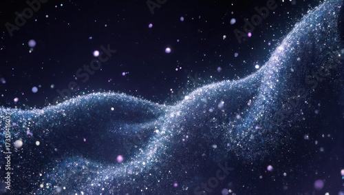 Cosmic glitter waves against a dark void