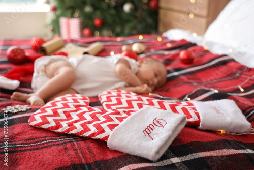 Cute little baby with Chris...