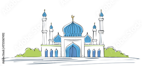 mosque in the morning