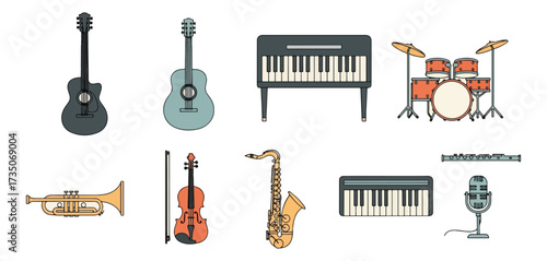 Collection of musical instruments