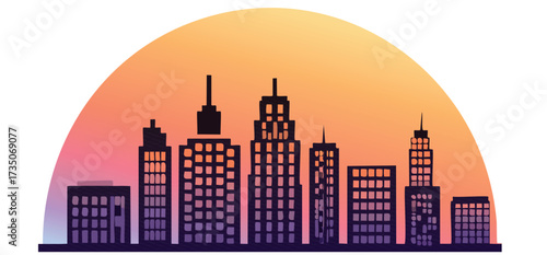 silhouette of the city