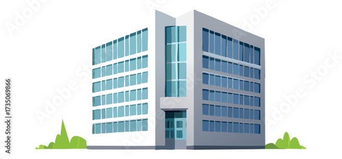 modern office building with glass windows