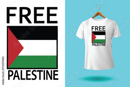 Free gaza free palestine typography t-shirt design print ready template.