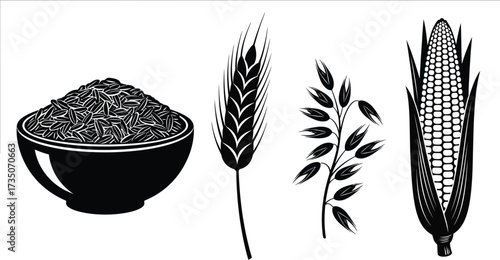 Vector art of grains