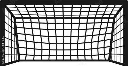 Vector art of soccer goal for sports and recreation