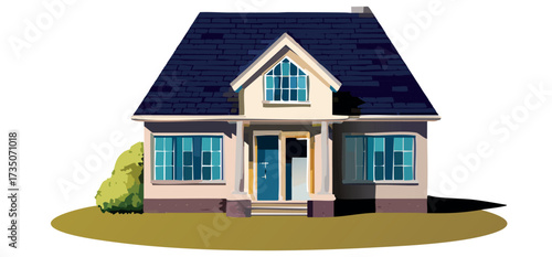 house on a white background