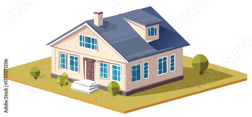 house on a white background