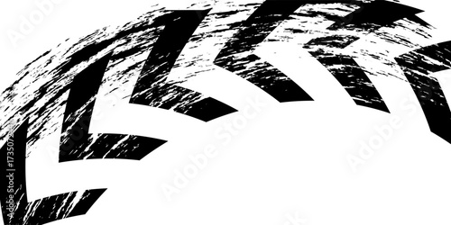 Background with tire wheel marks of cars. Vector illustration