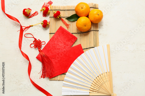 Envelopes with tangerines a...
