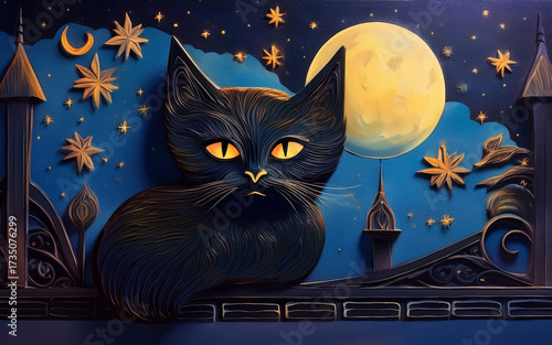 cat on the roof