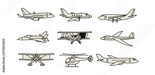 Various airplane designs