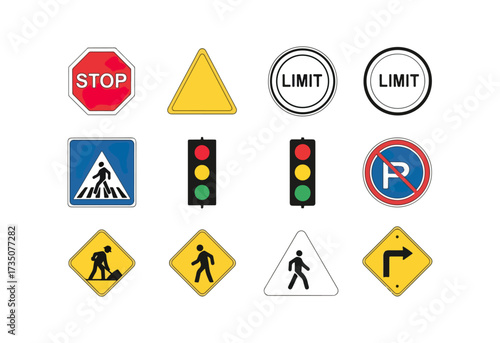Collection of traffic signs