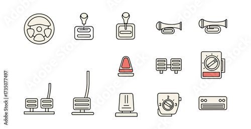 Vehicle control icons