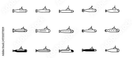 Various submarine icons