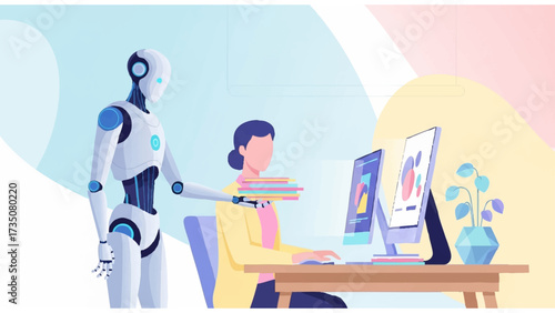 robots are serving humans