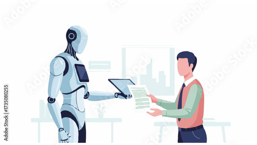 robots are serving humans
