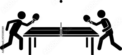 Table Tennis, Ping Pong Match, and Sport Competition Icon