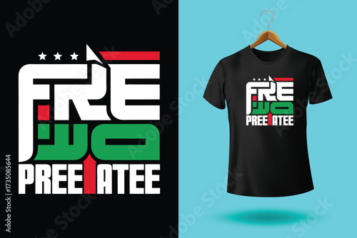 Arabic Calligraphy vector type for country of Palestine. Translated, Palestine.