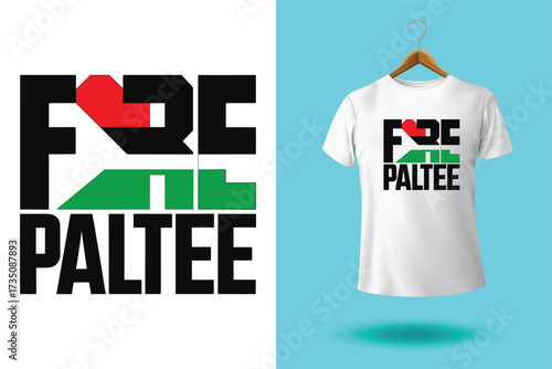 Arabic Calligraphy vector type for country of Palestine. Translated, Palestine.