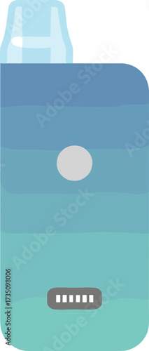 Modern Flat Design Vaporizer Device Electronic Cigarette Isolated Illustration