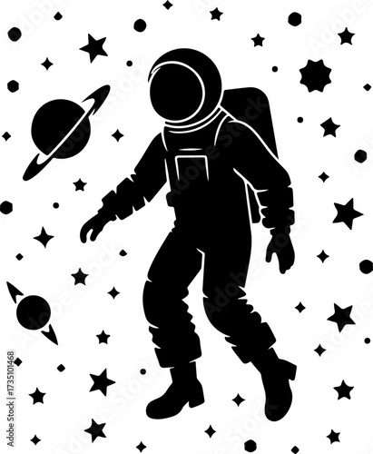 Astronaut silhouette design