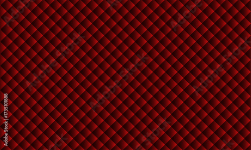 Vibrant Scarlet Geometric Quilting: Dynamic and High-Energy Design Offering a Pop of Color and Tactile Interest for Fashion-Forward Decor and Statement Furniture Pieces