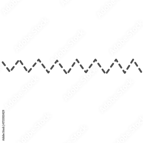 Sharp zigzag dotted line with triangular spikes, perfect for chaotic, expressive, or experimental design accents and headers.

