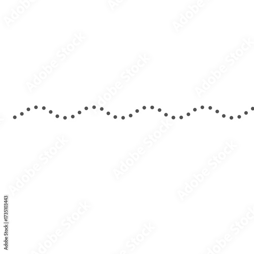 Tiny dotted wavy line with rhythmic flow, adding subtle movement to UI/UX, web, or minimalist design compositions.
