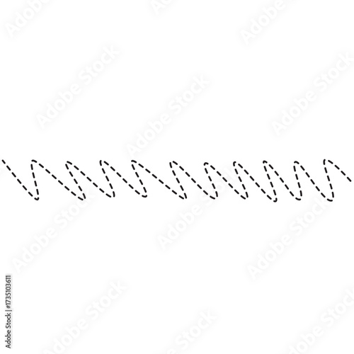 High-frequency sine wave line, adding rhythmic energy to audio, scientific, or data visualization design projects and patterns.
