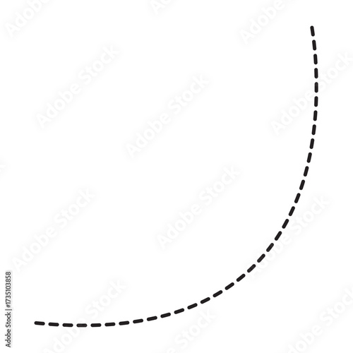 Vertical curved dashed line with fade effect, perfect for sidebar dividers, labels, or vertical design accents in UI/UX.
