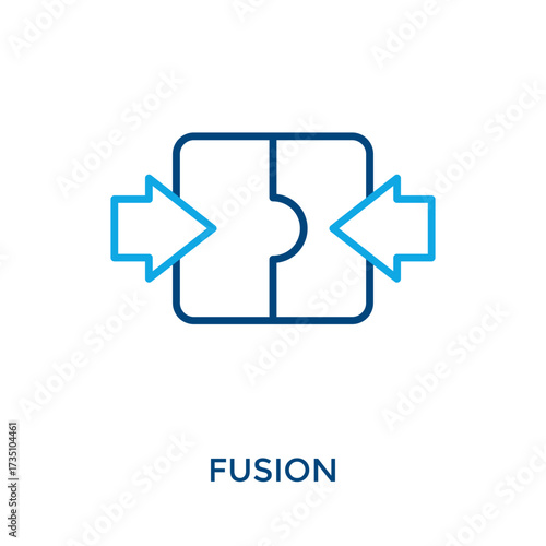 Fusion Icon )Outline olor Style. Vector Illustration For Graphic Design