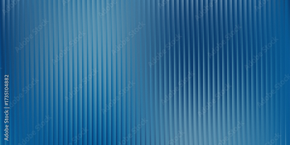 Obraz premium Blue ribbed glass texture background abstract