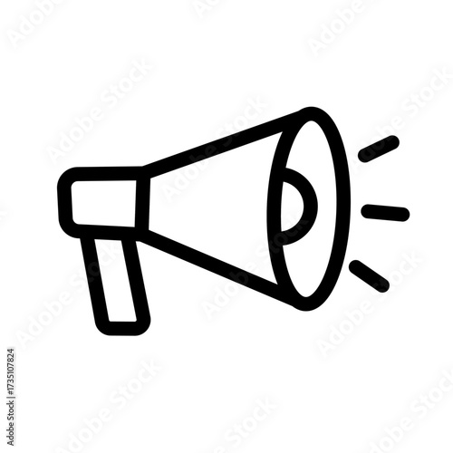 Megaphone Line Icon of Stage Directors Icon Set