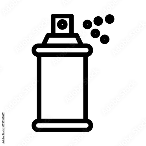 Spray Paint Can Line Icon of Street Art Icon Set