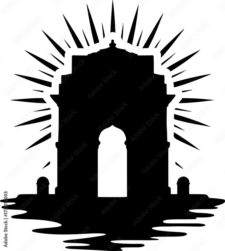 Fototapeta premium silhouette of a mosque design, church, architecture, tower, bell, building, religion, sky, monument, cross, ancient, belfry, old, europe, city, travel, cathedral, religious, landmark, stone, historic,