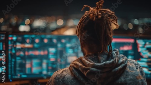 Person working on computer