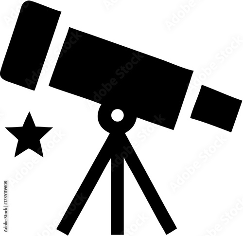 Telescope Symbol Instrument Astronomy Space Exploration Universe Observation Science