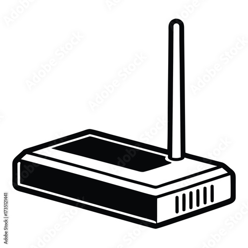 wireless router on white background