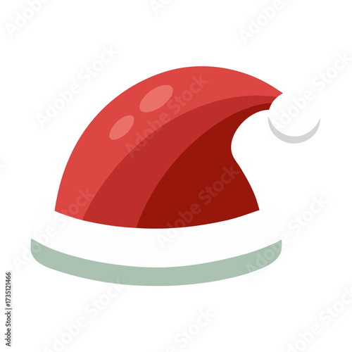 christmas hat with red ribbon santa hat vector