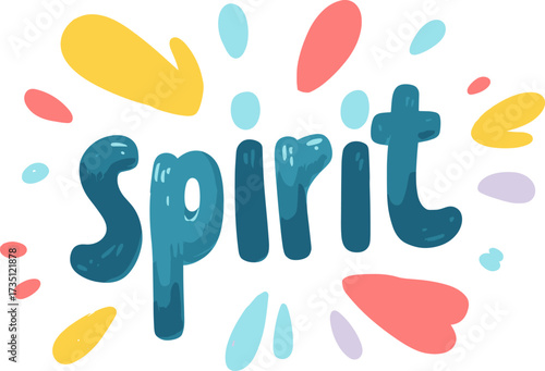 Vibrant celebration of spirit with colorful design showcasing joy and positivity isolated on transparent background. Vector illustration.