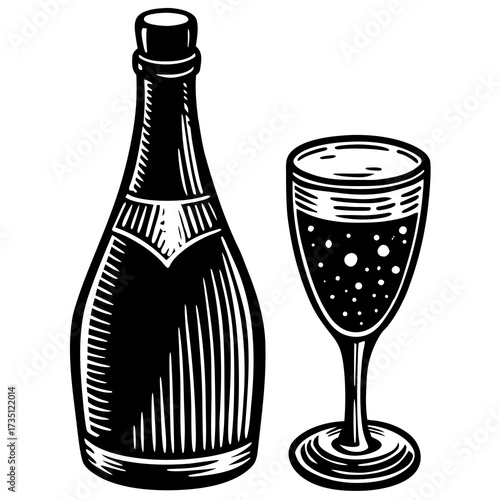 bottle and glass of wine