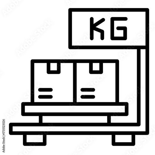 Freight Weight  Icon Set Multiple Style Collection