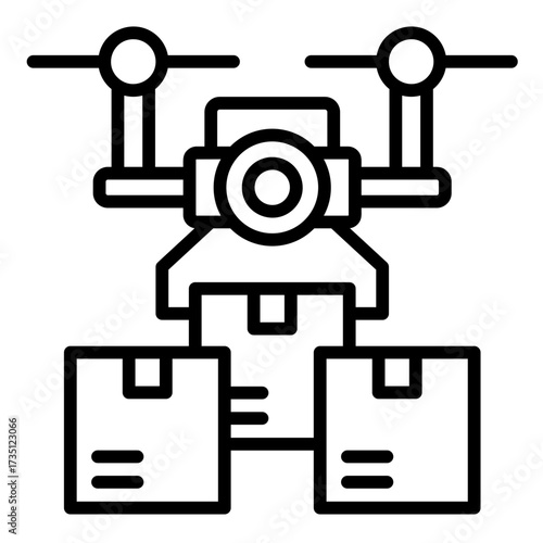 Drone Delivery  Icon Set Multiple Style Collection