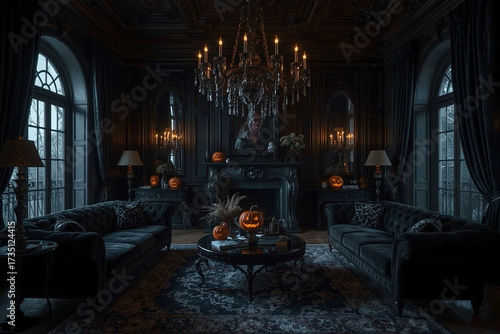 Gothic Halloween Living Room