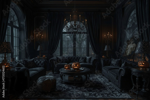 Gothic Halloween Living Room
