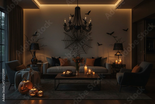 Halloween vibes interior room design