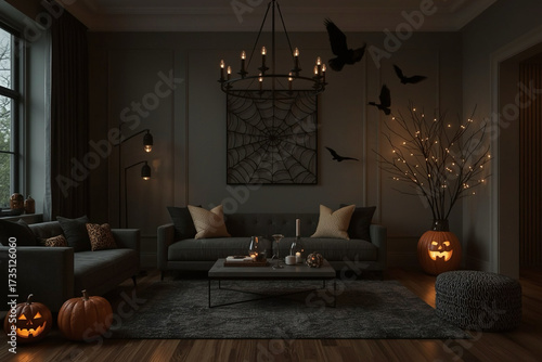 Halloween vibes interior room design