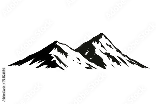 Silhouette of Mountains at Night