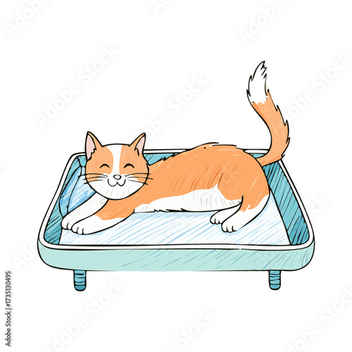 Cat Lying Down Relaxed